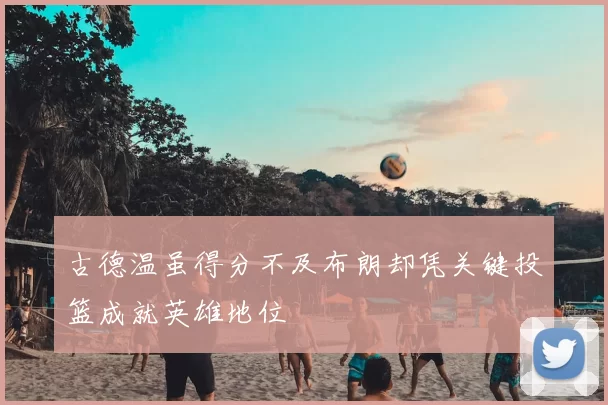 古德温虽得分不及布朗却凭关键投篮成就英雄地位